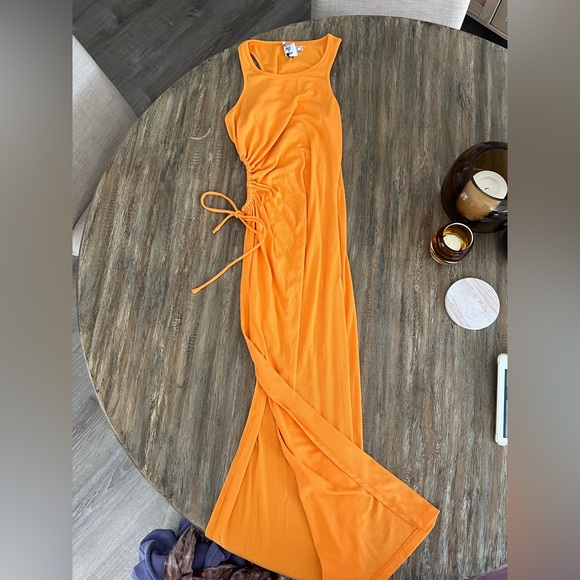 Princess Polly Dresses & Skirts - Princess Polly Orange Cotton Side Cut Out Dress